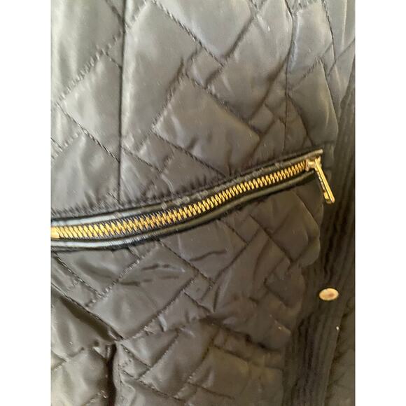 Cole Haan black quilted hooded winter jacket - Picture 4 of 6